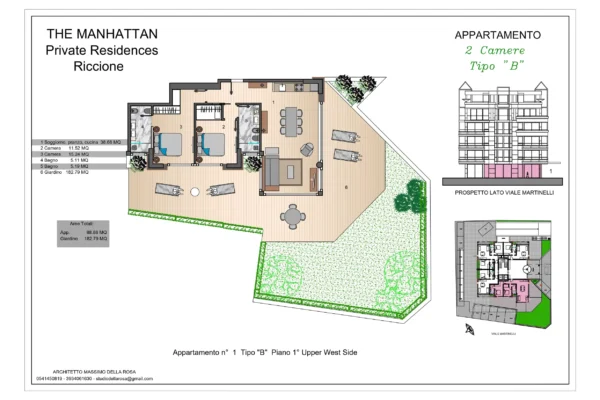 Appartamento n. 1 | Typo B | Upper West Side Piano n. 1 | 2 Camere
