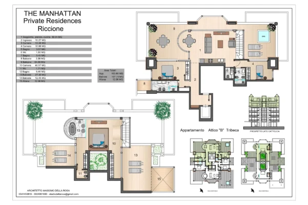 Attico PHB | Tribeca Piano n. 5 & 6 | 3 Camere